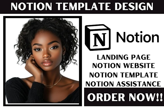 Gig Preview - Design notion template redesign notion website design notion landing page