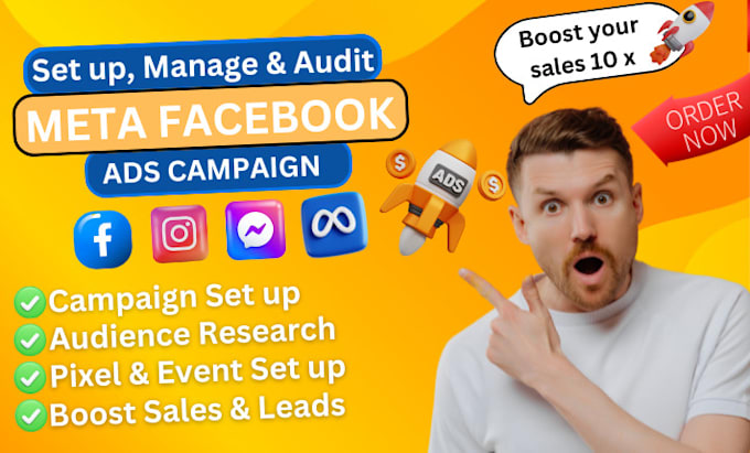 Gig Preview - Create facebook meta ads campaign, instagram ads campaign to boost your store