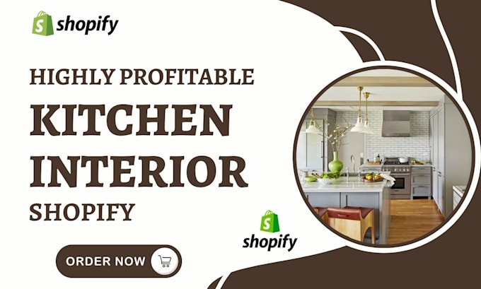 Gig Preview - Design kitchen interior store kitchen utensils store kitchenware shopify website