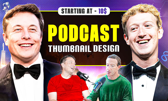 Gig Preview - Design a great clickbait podcast thumbnail cover for youtube