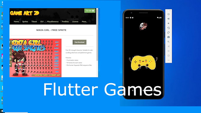 Gig Preview - Develop 2d game with flutter using flame game engine