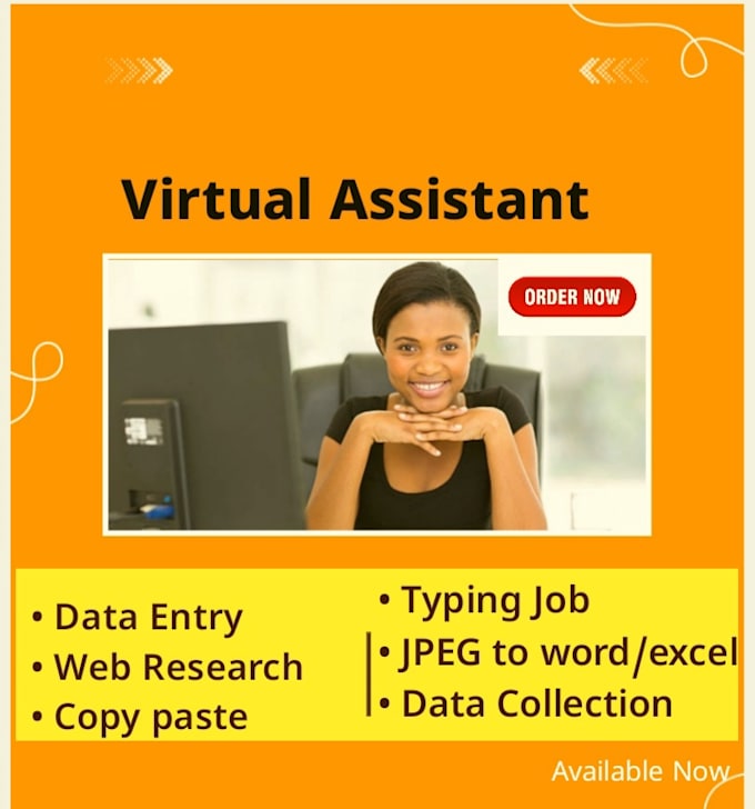 Gig Preview - Be your virtual assistant for data entry, typing and web reseach