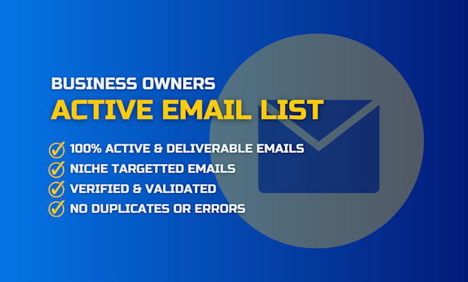 Gig Preview - Build niche targetted verified email list