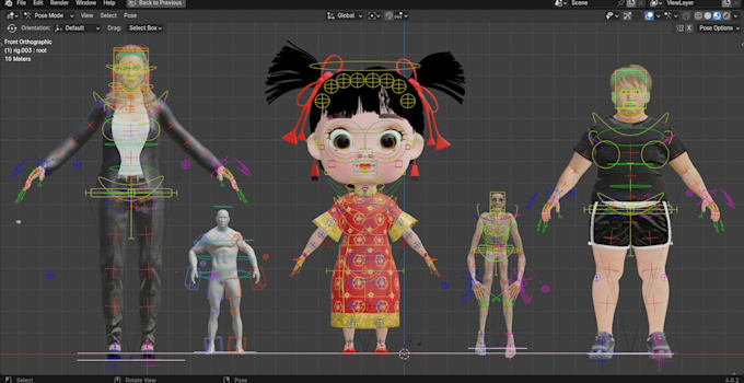 Gig Preview - Do  3d character rigging professionally in blender