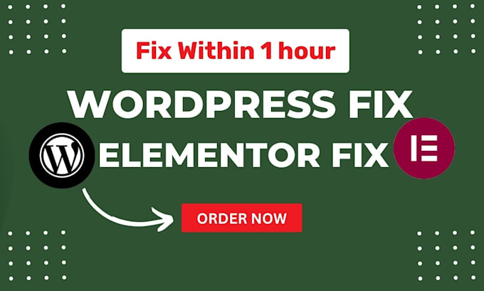 Gig Preview - Fix elementor, 500 internal server error, wordpress bugs fix  1 hour