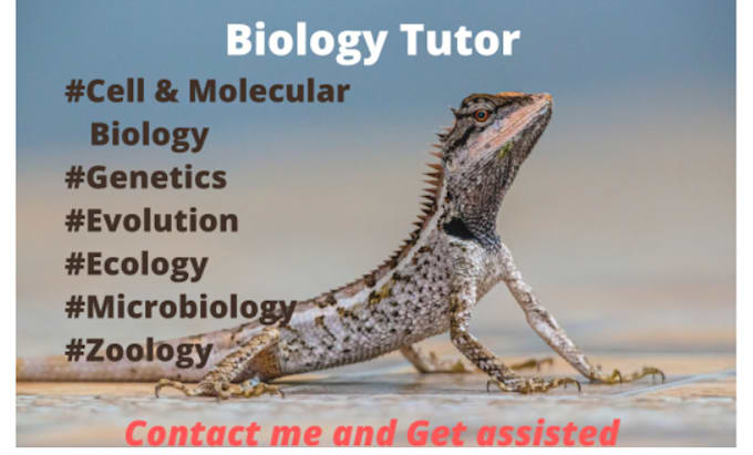 Gig Preview - Tutor you in cell and molecular biology, genetics, evolution, ecology