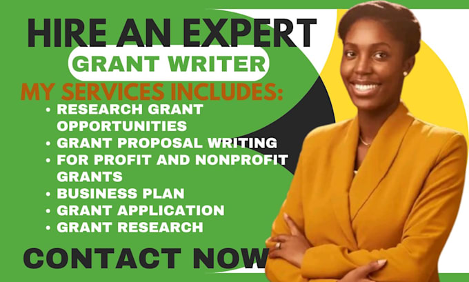 Gig Preview - Write on grant writing, business plan and grant proposal