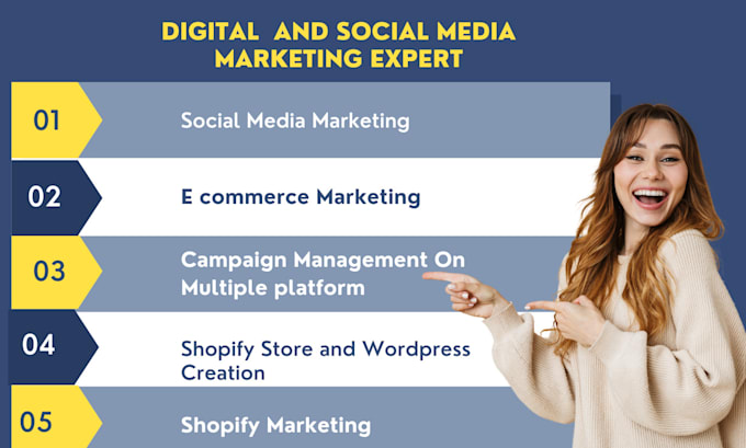 Gig Preview - Be your professional digital and social media marketing expert