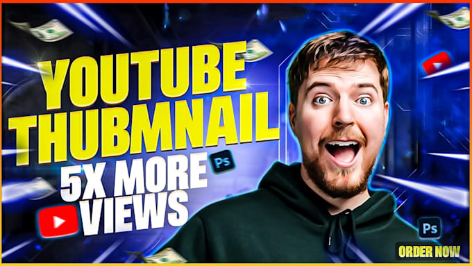 Gig Preview - Create youtube thumbnail with amazing quality in 1 hours