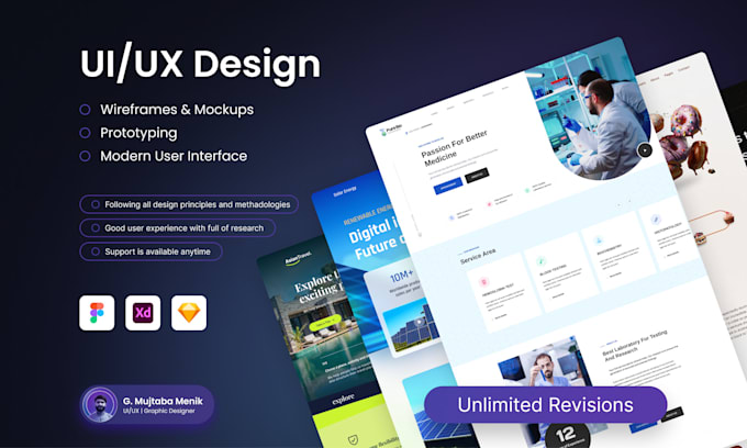 Gig Preview - Create stunning UI UX designs and interactive prototypes