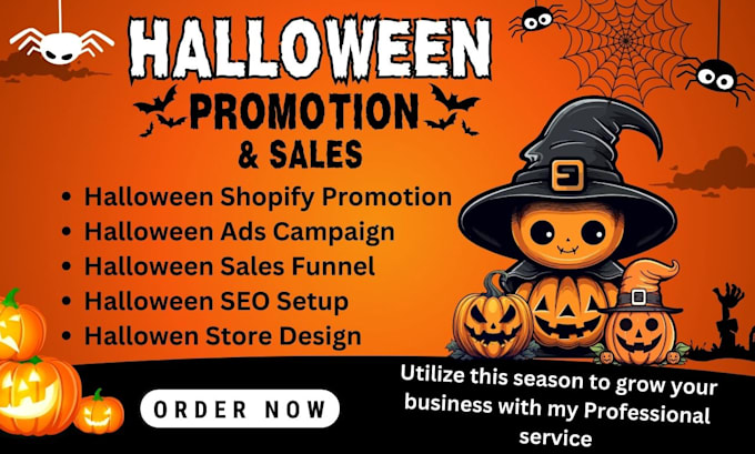 Gig Preview - Do complete halloween shopify marketing, sales funnel to boost sales