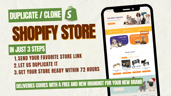 Gig Preview - Clone shopify store, duplicate shopify website, redesign shopify ecommerce store