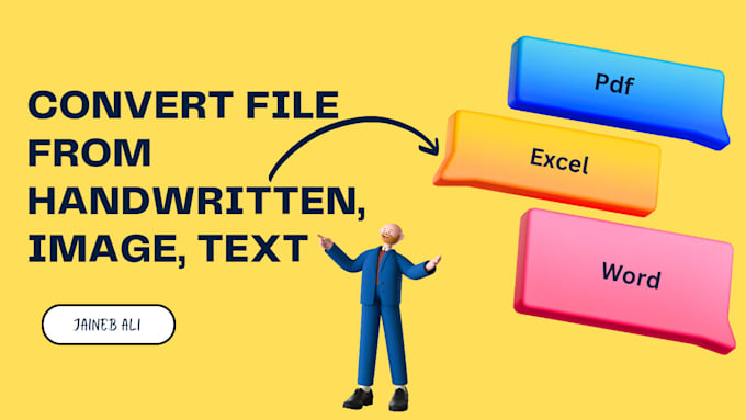 Gig Preview - Retype any document, handwritten, text or images to word or excel file