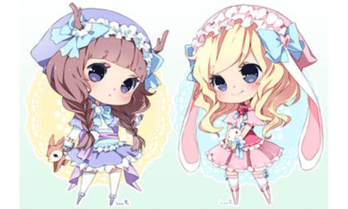 Bestseller - draw cute chibi art chibi character anime kawaii style chibi pfp manga art style