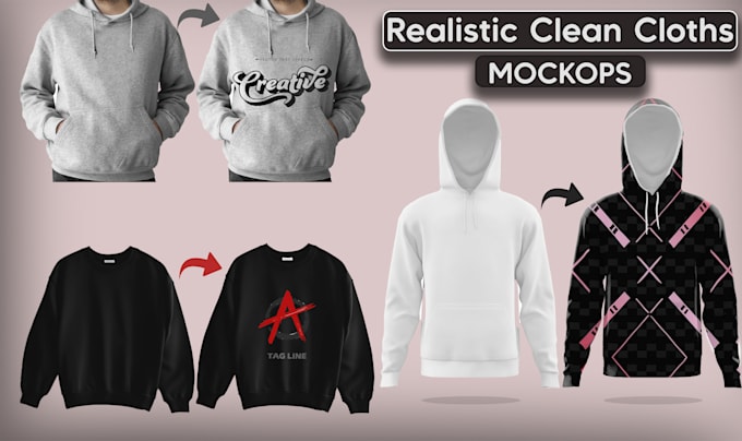 Gig Preview - Design a realistic mockup of your clothing product