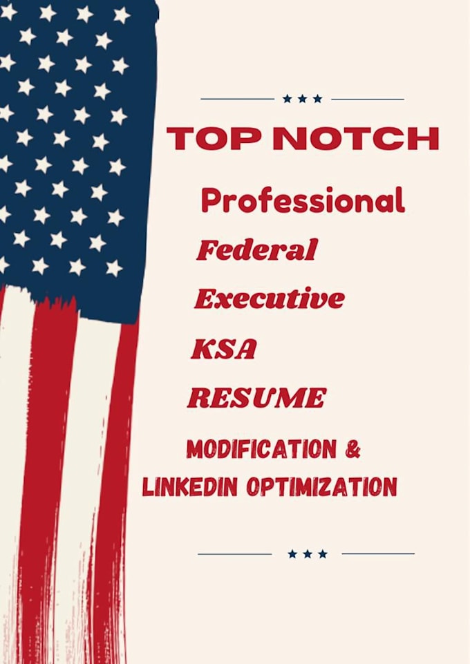 Gig Preview - Write you a federal, ksa and executive resume