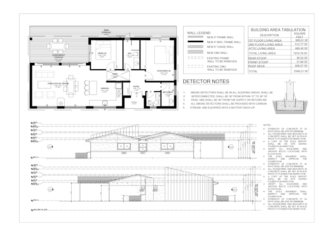 Gig Preview - Draw architectural floor plans, sections, elevations and site plans in autocad