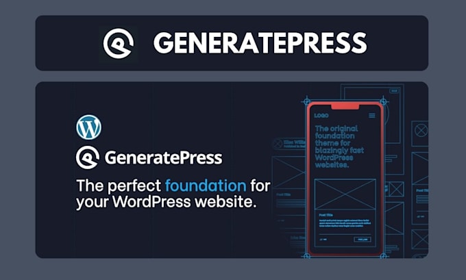 Gig Preview - Design, redesign your website using generatepress theme generateblock, gutenberg