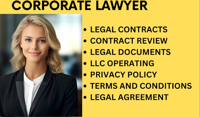 Gig Preview - Be your lawyer for legal contracts, agreements, terms and conditions, nda, eula