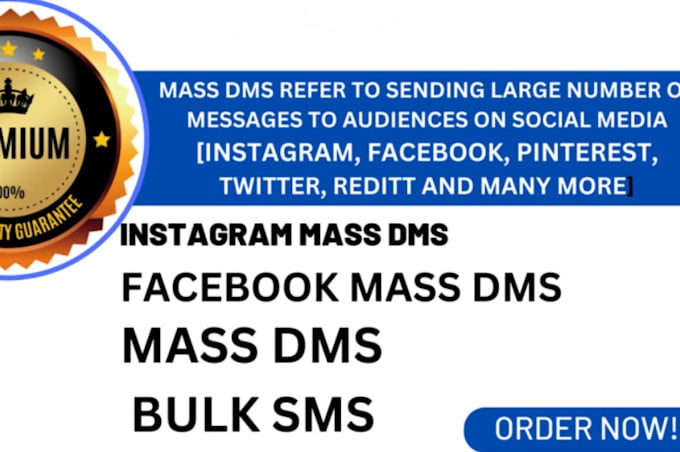 Gig Preview - Instagram mass dms  instagram mass dms bot  facebook dms  mass dms instagram