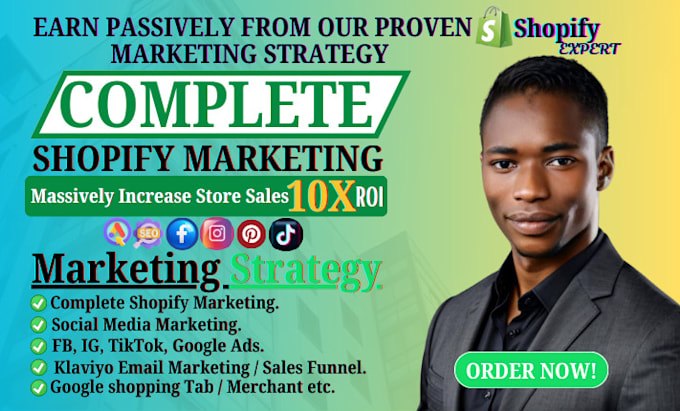 Gig Preview - Boost shopify sales ecommerce dropshipping marketing shopify store promotion