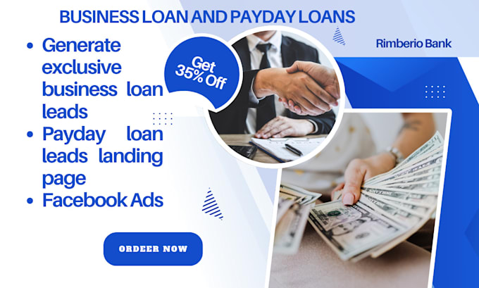 Gig Preview - Generate exclusive business loan leads payday loan leads via facebook