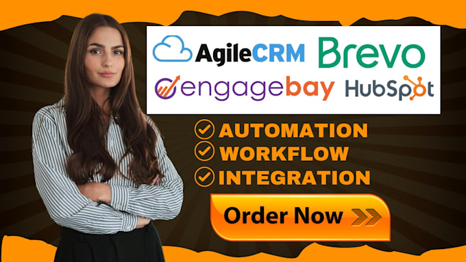 Gig Preview - Do workflow automation on zoho crm hubspot crm bitrix engagebay agile crm brevo