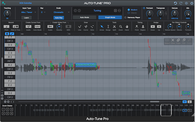 Gig Preview - Manually  tune and time align  your vocals free sample