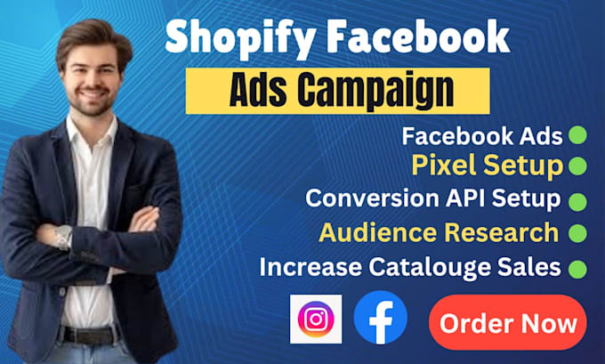 Gig Preview - Be your creative shopify facebook ads campaign manager