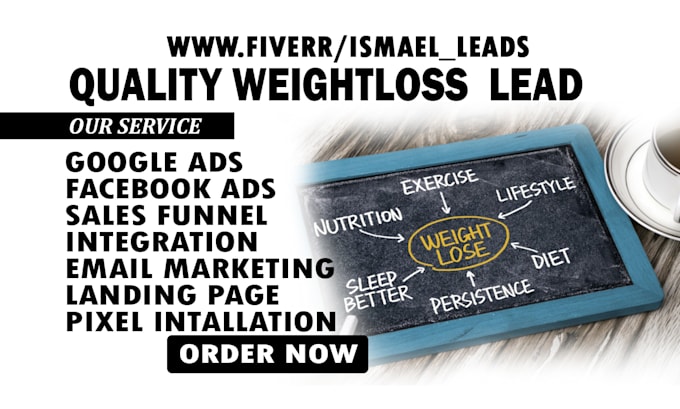 Gig Preview - High quality weight loss leads fitness leads landing page fitness website