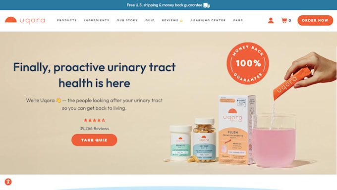 Gig Preview - Design multivitamin supplement shopify website probiotics herbal website health