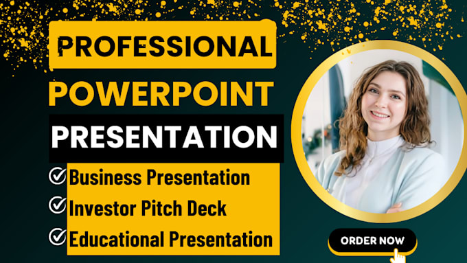 Gig Preview - Design powerpoint presentation, google slides and  pitch decks for your business