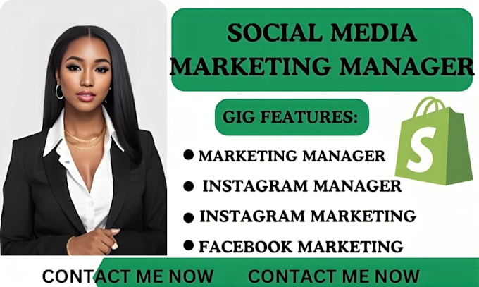 Gig Preview - Be social media marketing manager, instagram manager or pinterest marketing