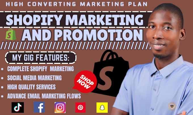 Gig Preview - Boost shopify marketing sales, complete ecommerce marketing, shopify promotion