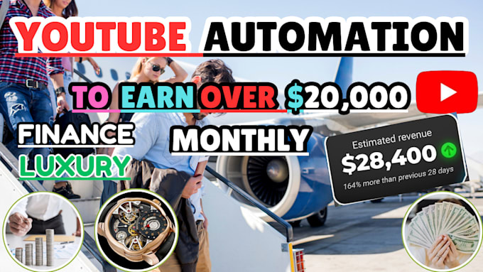 Gig Preview - Build and manage a youtube automation channel on finance and luxury niche