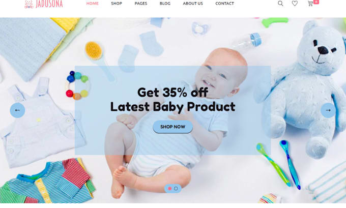 Gig Preview - Design baby carriers shopify store baby product store baby swings website