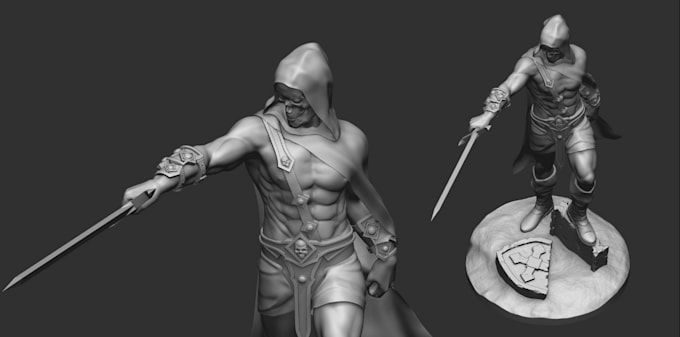 Gig Preview - Create 3d character design, 3d model, miniatures, 3d figurines,  3d printing