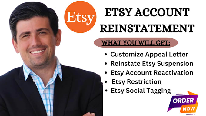 Gig Preview - Reinstate your etsy etsy store, etsy account, mc011, mc033 issues