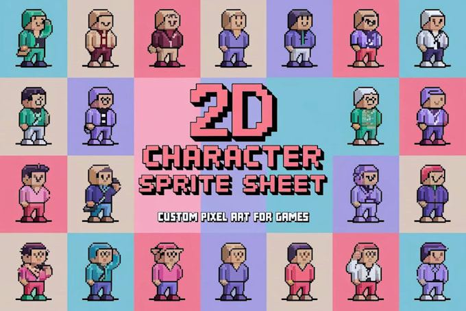 Gig Preview - 2d pixel animation, rpg, tile map character sprite sheet tileset, pixel nft art