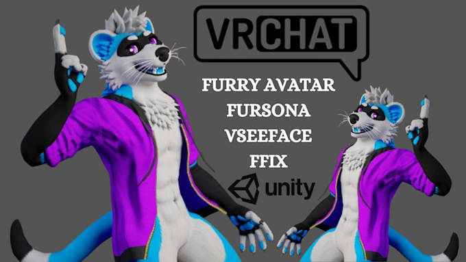 Gig Preview - Do vrchat avatar 3d model furry avatar vtuber fursona animaze vrc vrchat world