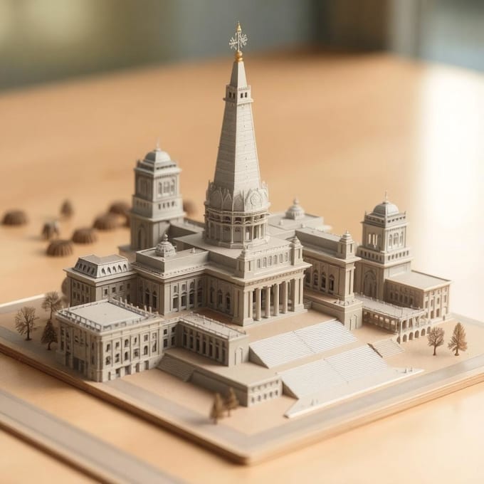 Gig Preview - Model monuments model buildings miniature model 3d sculpting