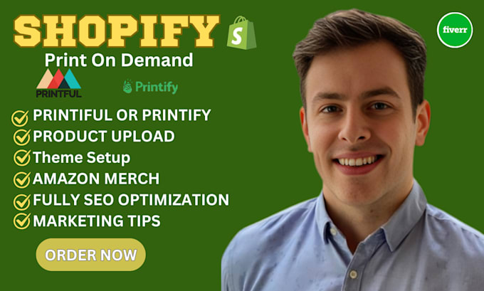 Gig Preview - Do shopify design shopify dropshipping website shopify print on demand