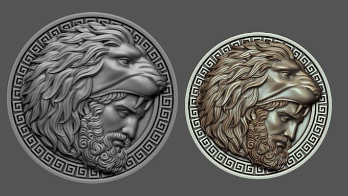 Gig Preview - Sculpt 3d bas relief, 3d coin, bas relief for 3d printing