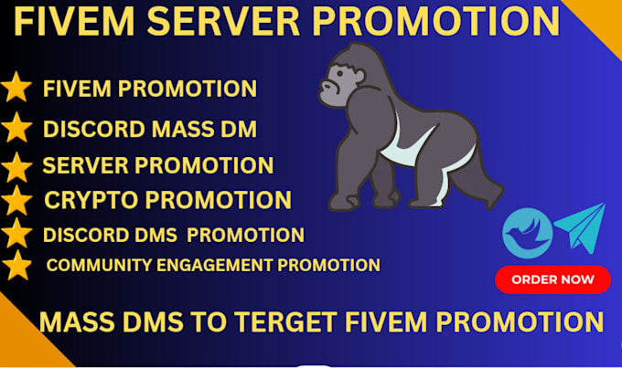 Gig Preview - Do organic fivem server promotion discord server boost fivem players