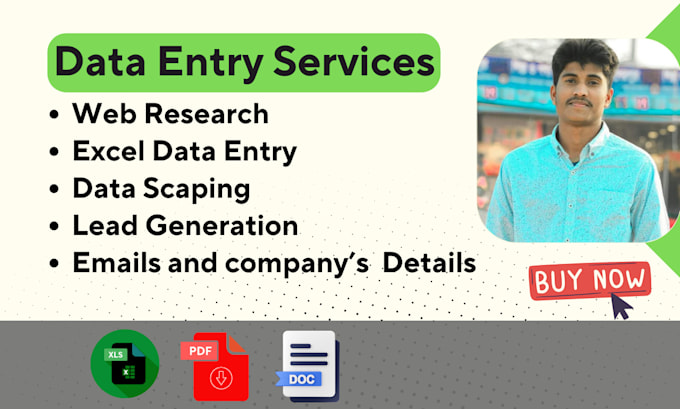 Gig Preview - Provide expert data entry, web research and google map lead generation services