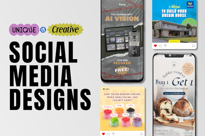 Gig Preview - Create 18 creative and unique social media designs