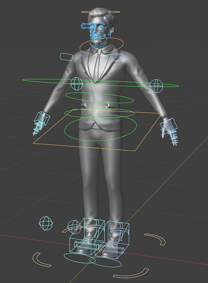 Gig Preview - Do skeletal rigging character modeling setup bone structure setup model rigging