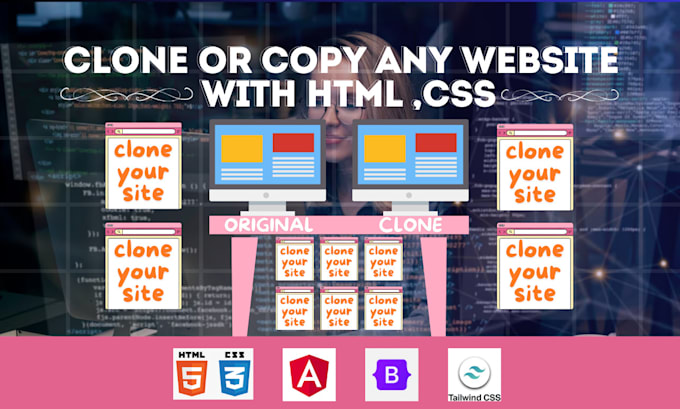 Gig Preview - Clone or copy any website with HTML , CSS  exact replication