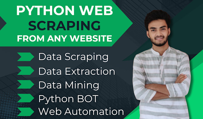 Gig Preview - Efficient python web scraping, data scraping and data mining