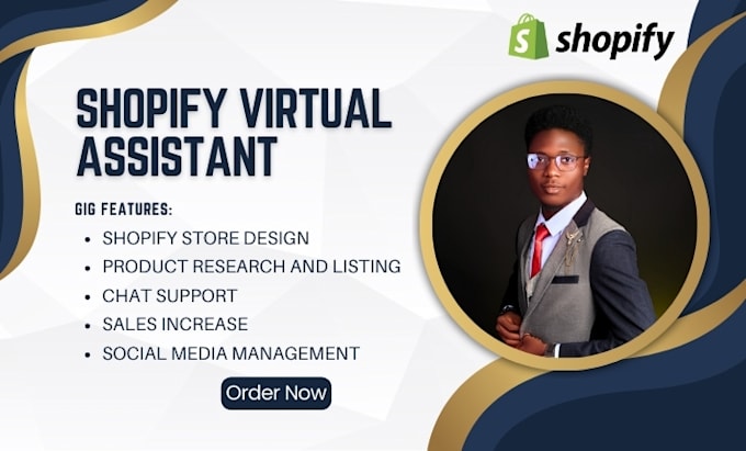 Gig Preview - Be your shopify virtual assistant, store manager for shopify marketing